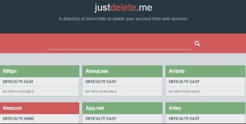 How to delete your Web accounts with JustDelete