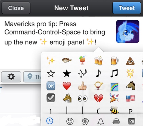 Tips to use emoji in OS X Mavericks
