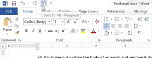 Read more about the article How to send a mail using MS Word Doc